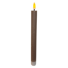 Afbeelding in Gallery-weergave laden, Mansion - Set van 2 oplaadbare LED-dinerkaarsen Ø2,2 × 22 cm - rustiek grijs