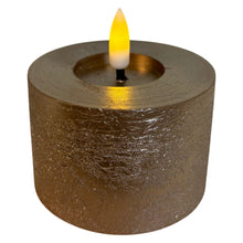 Afbeelding in Gallery-weergave laden, Mansion - Oplaadbare LED-kaars Ø7,5 × 5 cm - metallic champagne