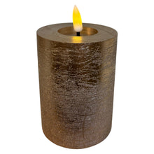 Afbeelding in Gallery-weergave laden, Mansion - Oplaadbare LED-kaars Ø7,5 × 10 cm - metallic champagne
