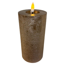 Afbeelding in Gallery-weergave laden, Mansion - Oplaadbare LED-kaars Ø7,5 × 15 cm - metallic champagne