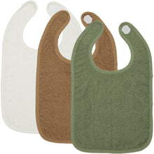 Afbeelding in Gallery-weergave laden, Meyco SLAB 3-PACK BADSTOF UNI - OFFWHITE/TOFFEE/FOREST GREEN