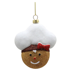 Mansion - Plastic Gingerbread girl face Chocolade 9.2*3.3*10.7cm