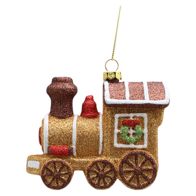 Mansion - Plastic Locomotive Ornament Chocolade 10.3*4.6*8.1cm