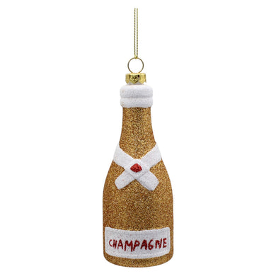 Mansion - Plastic Champagne Bottle Ornament Chocolade 4.9*4.9*12cm