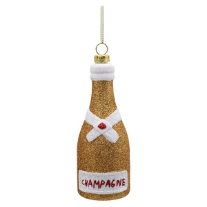 Mansion - Plastic Champagne Bottle Ornament Chocolade 4.9*4.9*12cm
