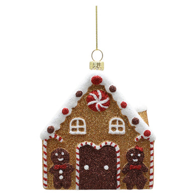 Mansion - Plastic  Gingerbread House Ornament Chocolade 8.7*3*9cm