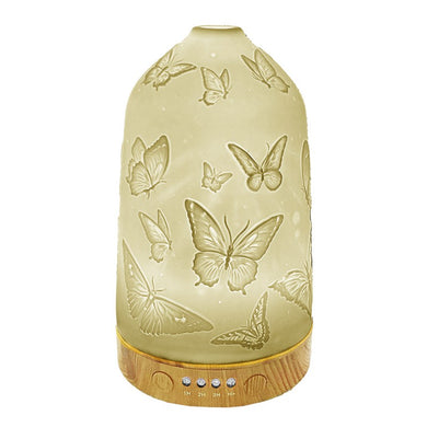 Aroma diffuser Ø 9x17 cm Wit Porselein Vlinders