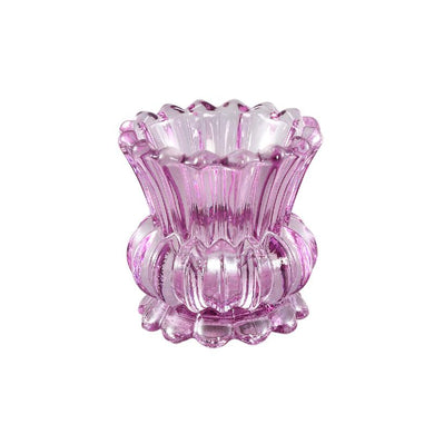 PTMD - Asli Purple glass antique look candle holder