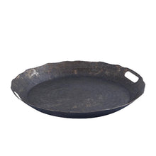 Afbeelding in Gallery-weergave laden, PTMD - Semin Silver alu round rustic tray wavy edge M