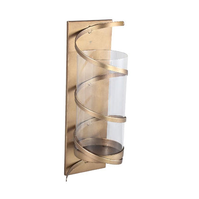 PTMD - Haylie Brass glass round wall stormlight spiral