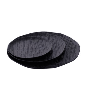 PTMD - Grail Black alu plate with stripes round S