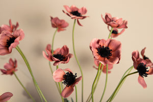 PTMD - Garden Flower pink anemone spray 3 flowers
