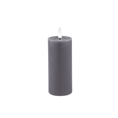 PTMD - LED Light Candle smooth swish grey flickering XS