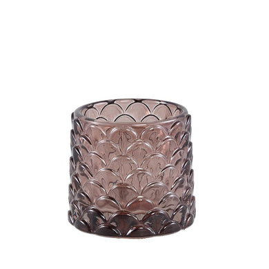 PTMD - Camila Brown glass tealight pinecone round