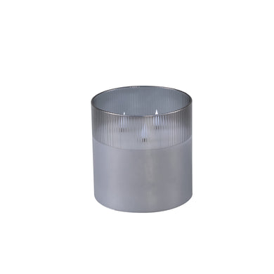 PTMD - Led Stormlight Candle Grey glass S