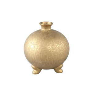 PTMD - Zoran Gold ceramic glazed bottle pot bulb on footM