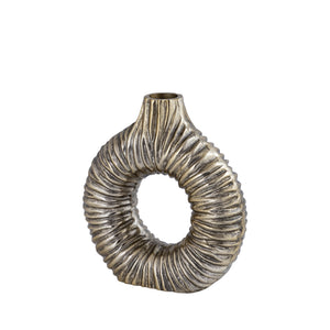 PTMD - Jiss Gold casted alu open vase round S