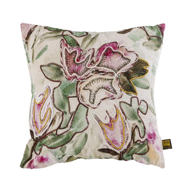 PTMD - Ayumi Pink square cotton cushion abstract