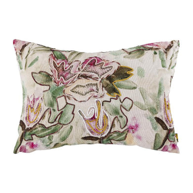 PTMD - Ayumi Pink rectangle cotton cushion abstract