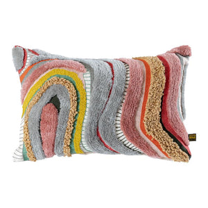 PTMD - Sephora Pink rect embroidery cushion with lines