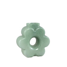 Afbeelding in Gallery-weergave laden, PTMD - Nazal Green glass flower shaped vase