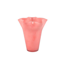 Afbeelding in Gallery-weergave laden, PTMD - Macarena Dark Pink glass round vase wavy high S