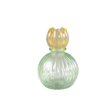 Afbeelding in Gallery-weergave laden, PTMD - Patsye Yellow glass tulip bottle candle holder