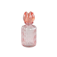 Afbeelding in Gallery-weergave laden, PTMD - Patsye Pink glass tulip bottle candle holder