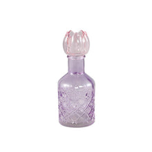 Afbeelding in Gallery-weergave laden, PTMD - Patsye Purple glass tulip bottle candle holder