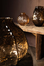 Afbeelding in Gallery-weergave laden, PTMD - Narin Brown round shaped glass vase L