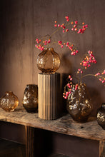 Afbeelding in Gallery-weergave laden, PTMD - Narin Brown round shaped glass vase L