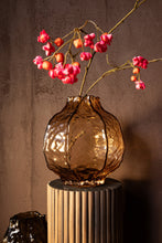 Afbeelding in Gallery-weergave laden, PTMD - Narin Brown round shaped glass vase L