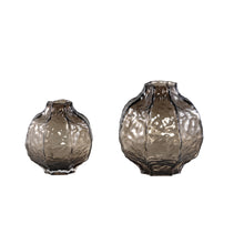 Afbeelding in Gallery-weergave laden, PTMD - Narin Brown round shaped glass vase L