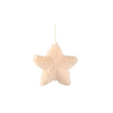 PTMD - Fluf Beige fake fur star shaped hanger S
