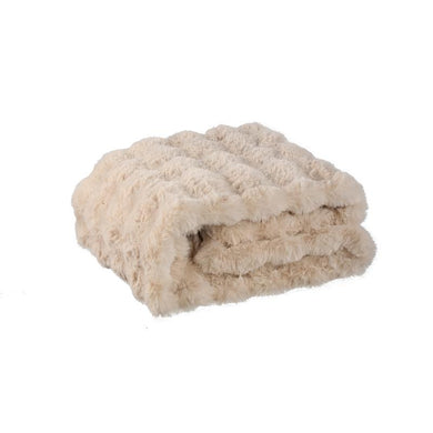 PTMD - Dunae Cream fake fur plaid dotted pattern S