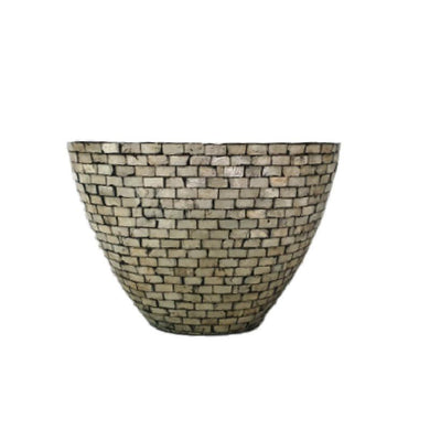 PTMD - Muller Champagne oval capiz paper powder pot S