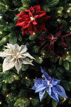 Afbeelding in Gallery-weergave laden, PTMD - Setta Champagne velvet LED poinsettia with clip