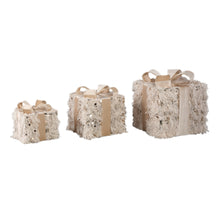 Afbeelding in Gallery-weergave laden, PTMD - Syben Cream fabric present statue with LED M