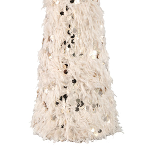 PTMD - Syben Cream fabric tree statue with LED M