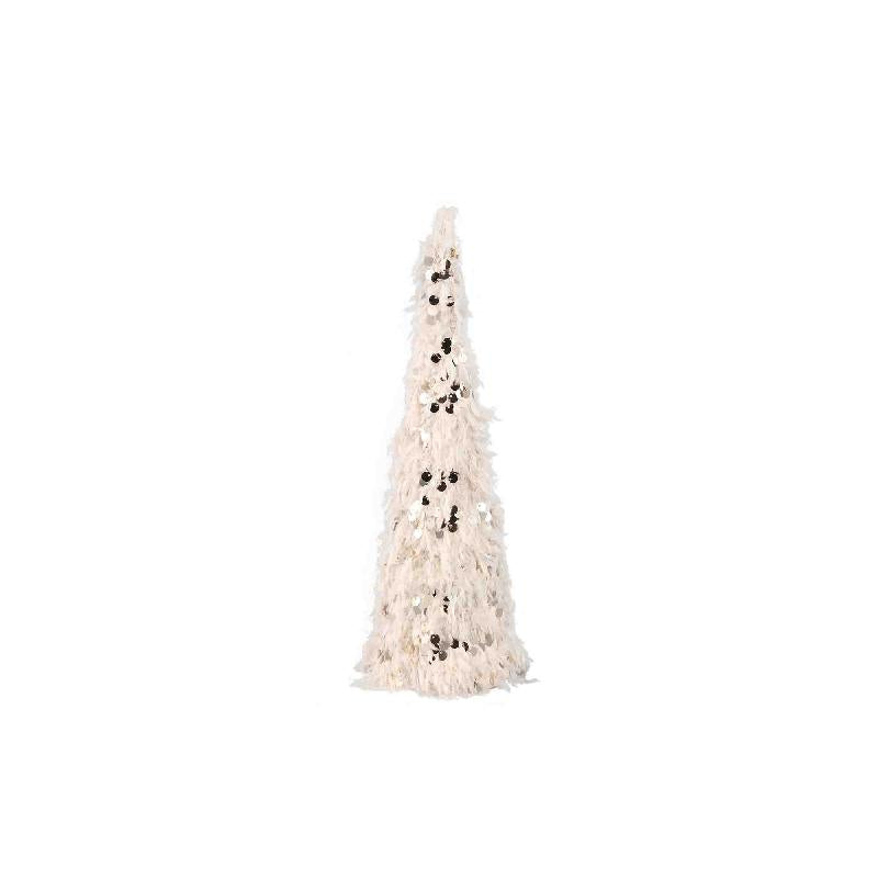 PTMD - Syben Cream fabric tree statue with LED S