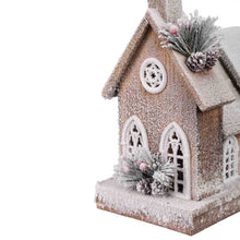 Afbeelding in Gallery-weergave laden, PTMD - Lavi White wooden church shaped statue LED