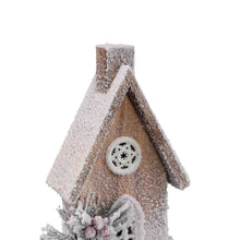 Afbeelding in Gallery-weergave laden, PTMD - Lavi White wooden small house shaped statue LED