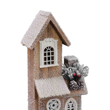 Afbeelding in Gallery-weergave laden, PTMD - Lavi White wooden high house shaped statue LED