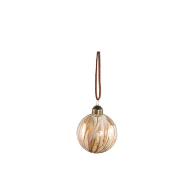 PTMD - Selle Gold glass hanging marble look ball round S