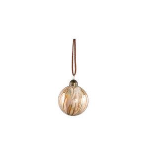 PTMD - Selle Gold glass hanging marble look ball round S