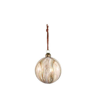 PTMD - Selle Gold glass hanging marble look ball round M