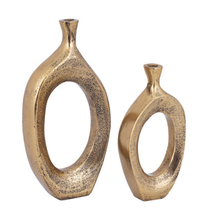 PTMD - Nicarla Brass casted alu vase oval open L