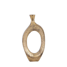 Afbeelding in Gallery-weergave laden, PTMD - Nicarla Brass casted alu vase oval open S