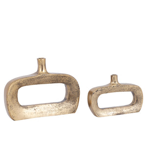 PTMD - Nicarla Brass casted alu vase rectangle open S