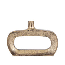 Afbeelding in Gallery-weergave laden, PTMD - Nicarla Brass casted alu vase rectangle open S